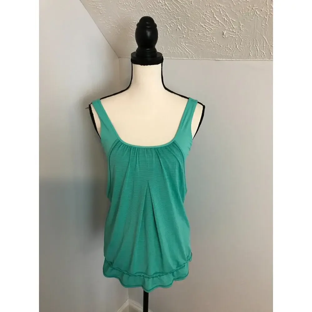Lululemon Run Times Tank 8 Heathered Bali Breeze Workout Top